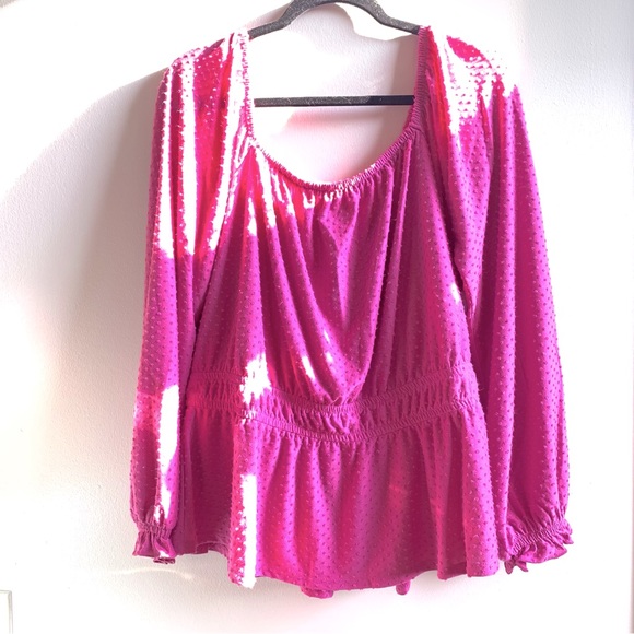 Lane Bryant Textured Peplum babydoll 14/16 - Picture 2 of 5